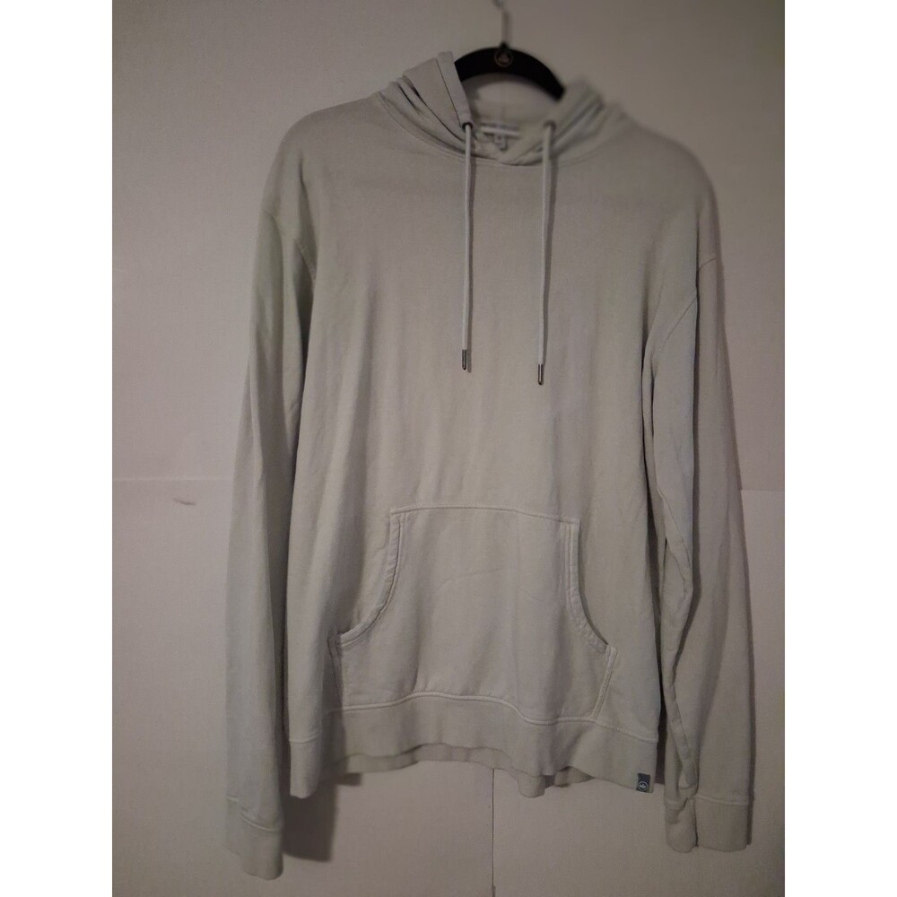 Peter Millar Crown Soft Hoodie Pullover Sweatshirt Light Gray Off White Medium